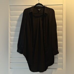 Express Black Button Down Shirt